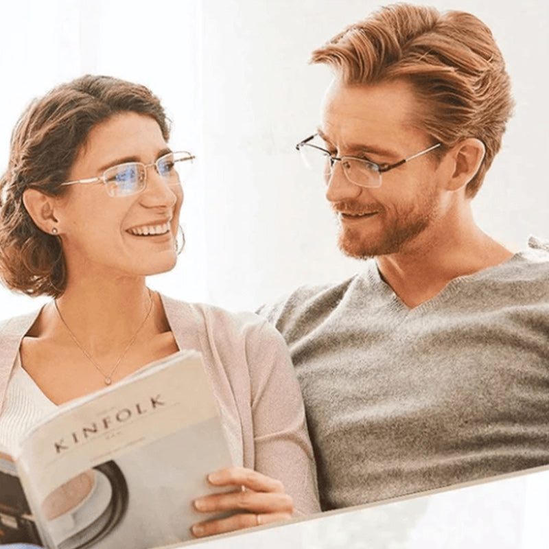 2024 Neue Saphir-Lesebrille mit hoher Härte und Anti-Blaulicht, intelligente Dual-Fokus-Lesebrille