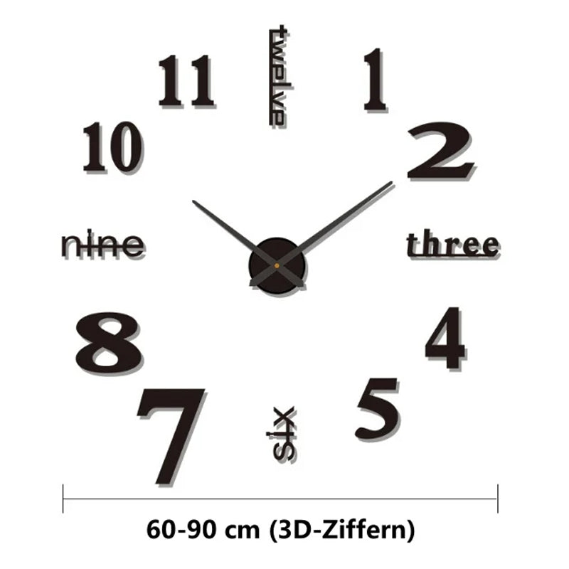 ⏰3D-Wandaufkleber, dekorative Uhr